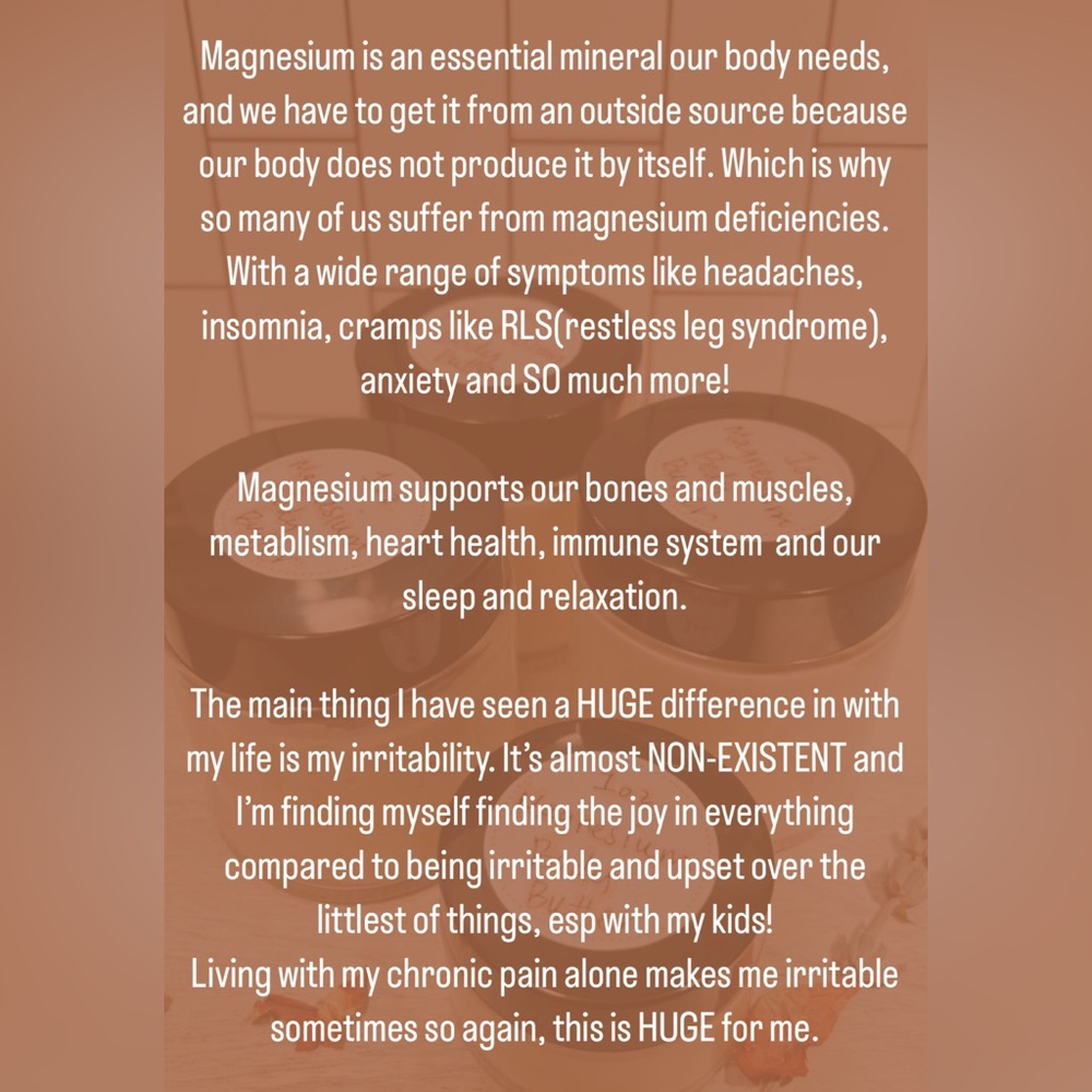 ✨Magnesium Body Butter✨for magnesium deficiencies‼️8oz Glass Jar - Picture 3 of 6